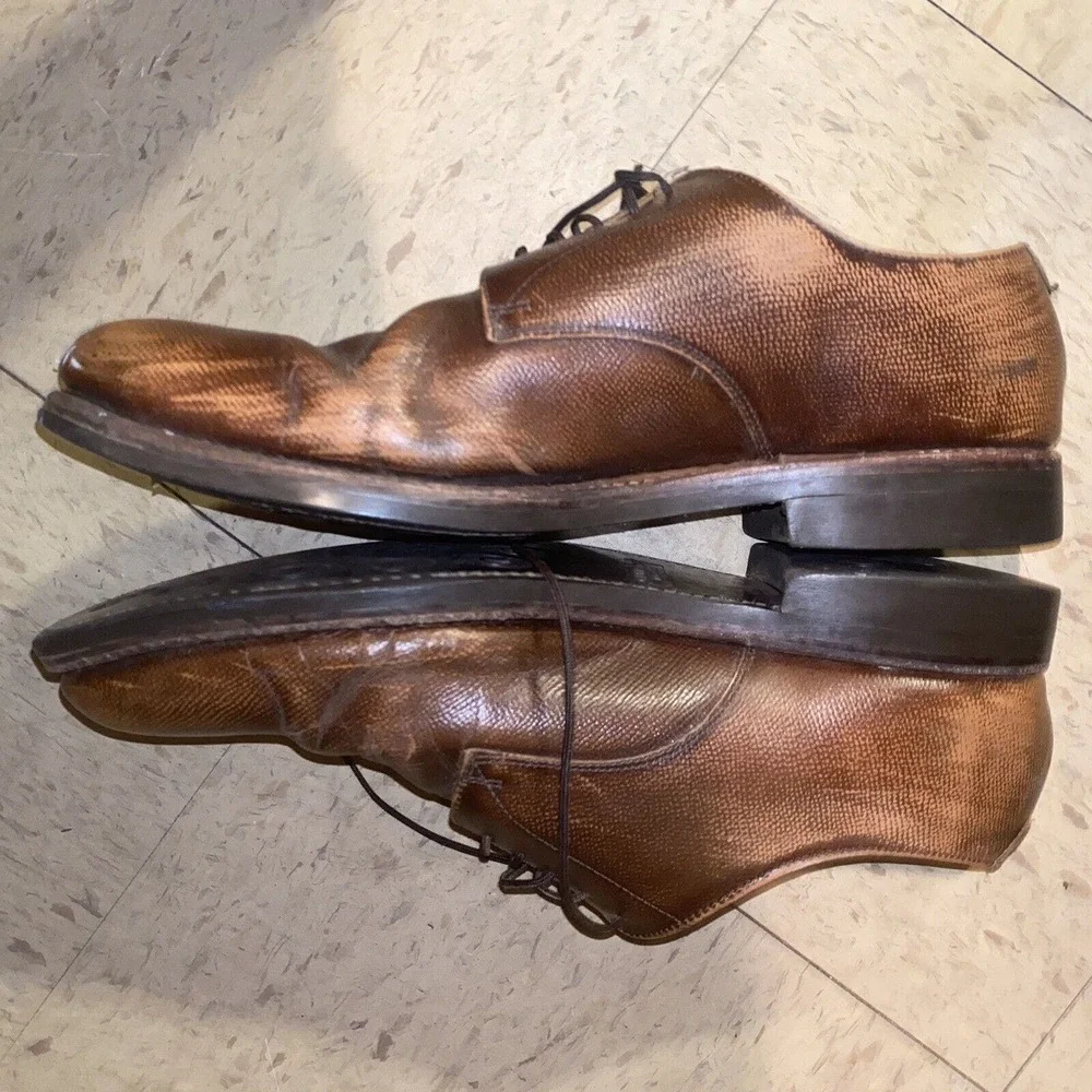 GRENSON Brown Leather Oxford Derby Dress Shoes 111367 Men’s‎ UK 11 US 12